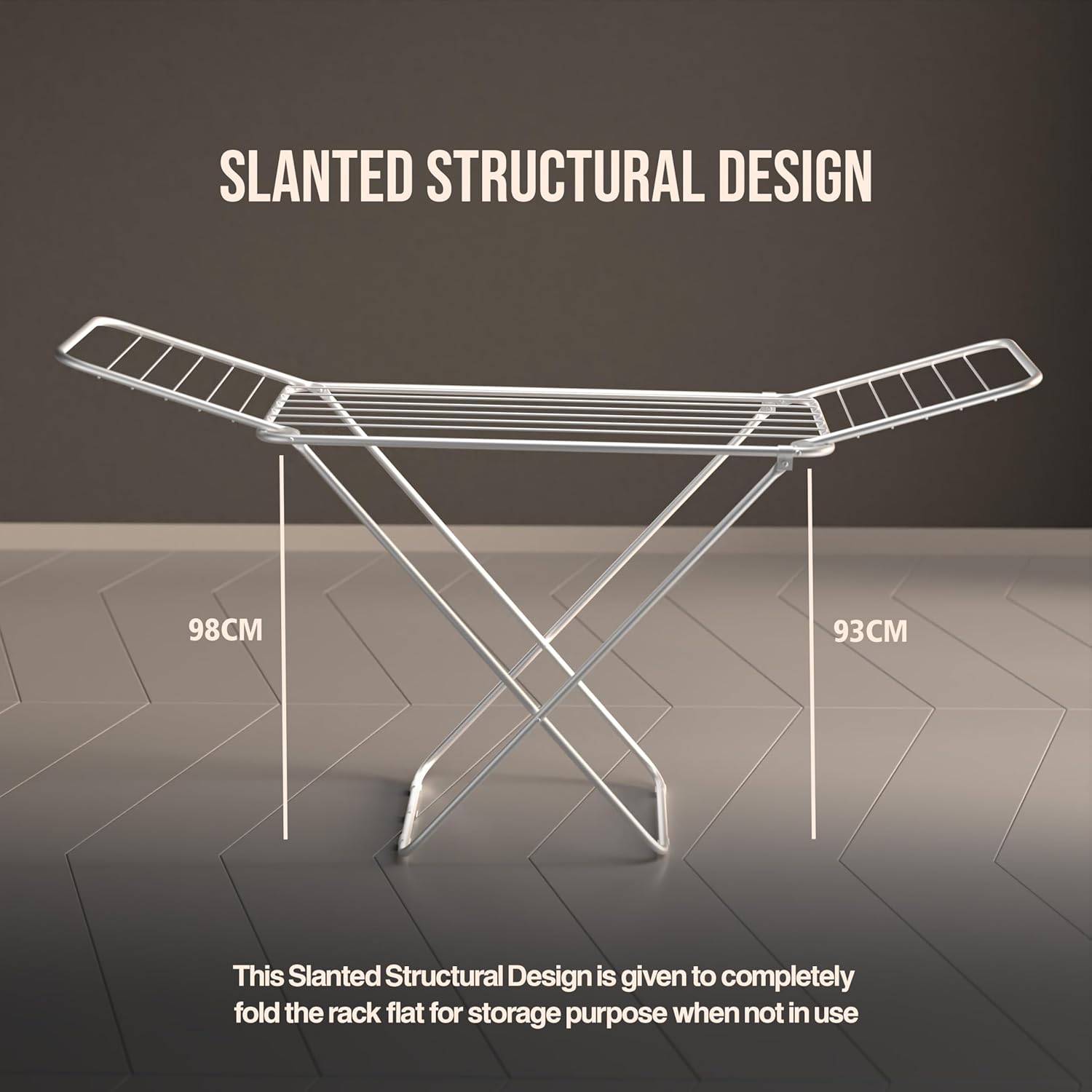 Premium Mild Steel Cloth Drying Stand 3 Way Folding